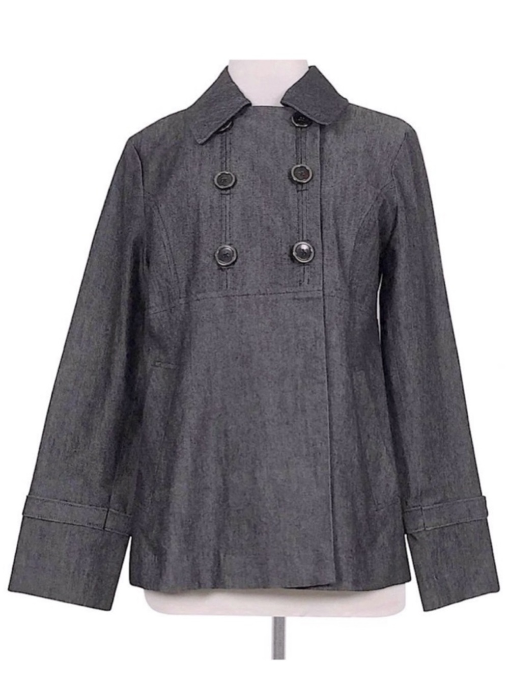Sandro Denim Jacket Double Breasted Size XL